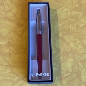 Parker Jotter Burgundy and Chrome Ball Point Pen